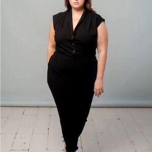 Nooworks Magic Suit in Black — Black Sleeveless Jumpsuit